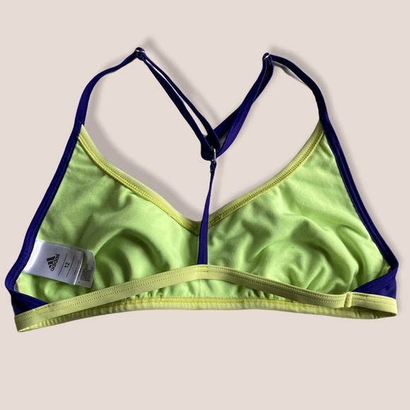 Adidas blue and green sports bra sz 12 / LG - Picture 2 of 3